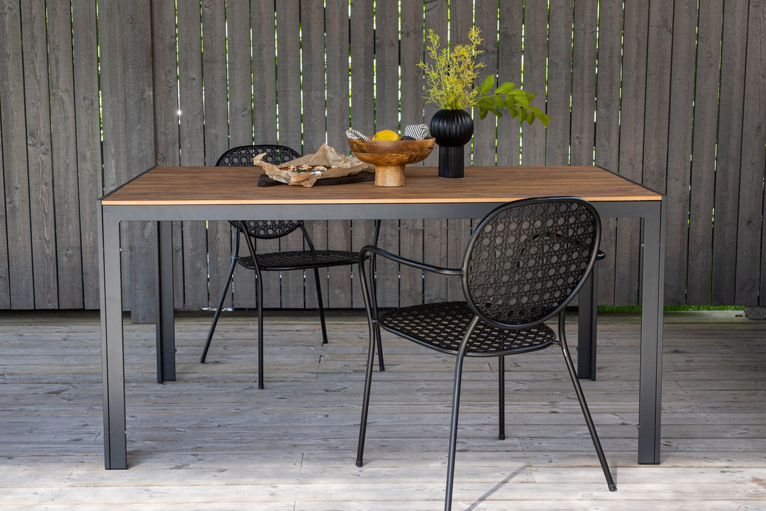Venture Home Break Diningtable Alumnium - Black / Nature Rectangular 90*150*
