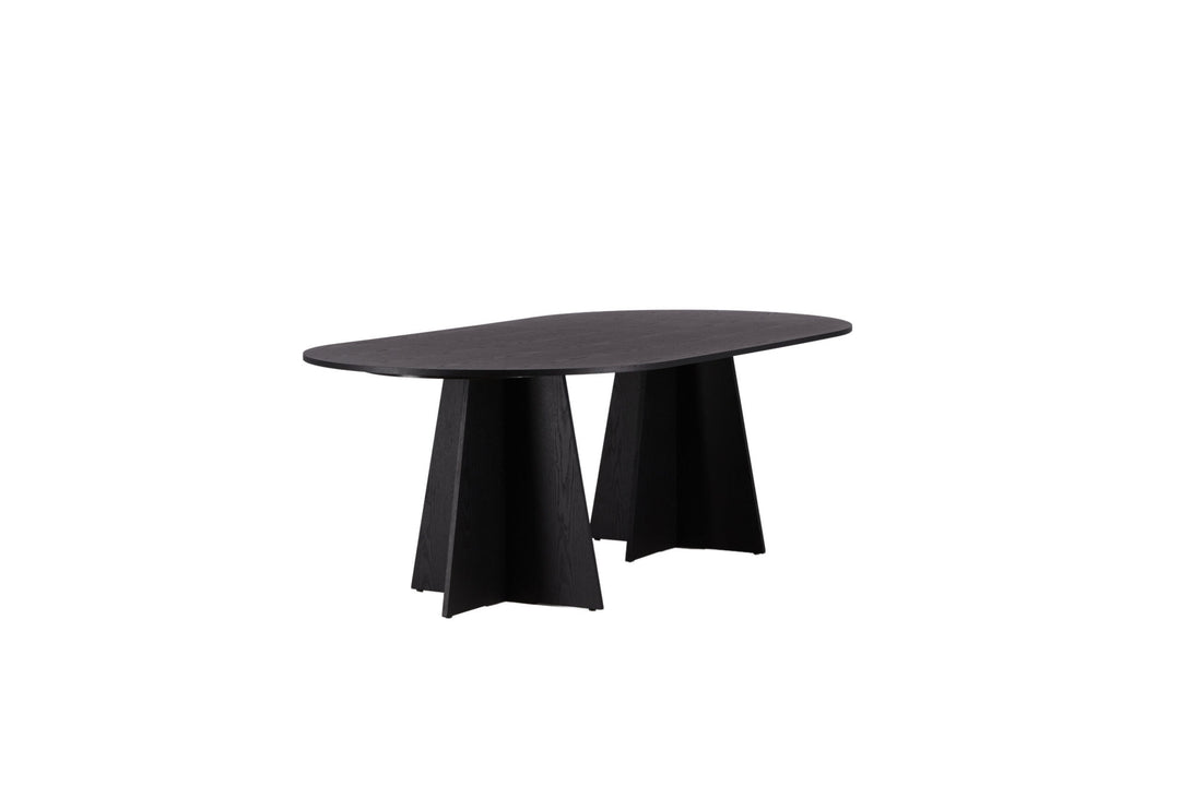 Venture Home Bootcut Oval Dining Table - Black / Black Fanéer