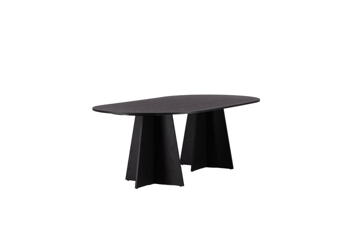Venture Home Bootcut Oval Dining Table - Black / Black Fanéer