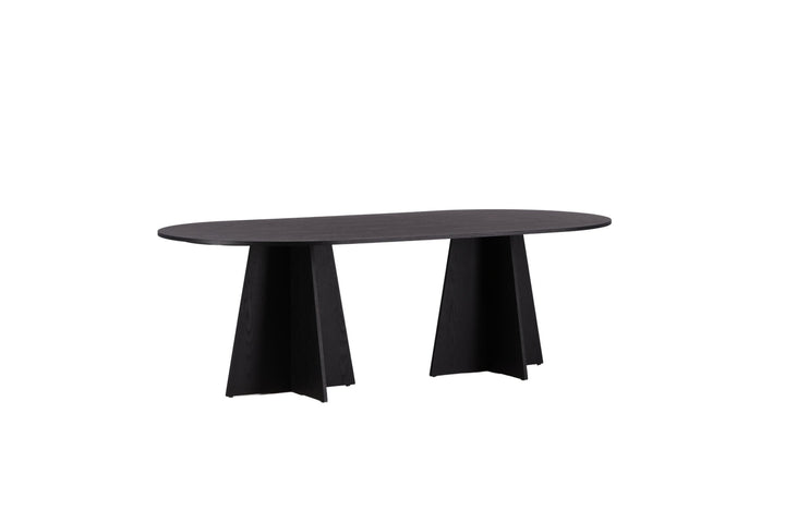 Venture Home Bootcut Oval Dining Table - Black / Black Fanéer