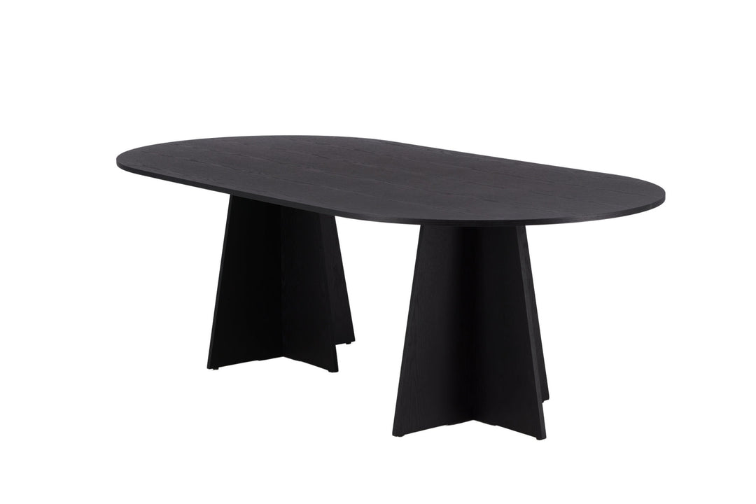 Venture Home Bootcut Oval Dining Table - Black / Black Fanéer