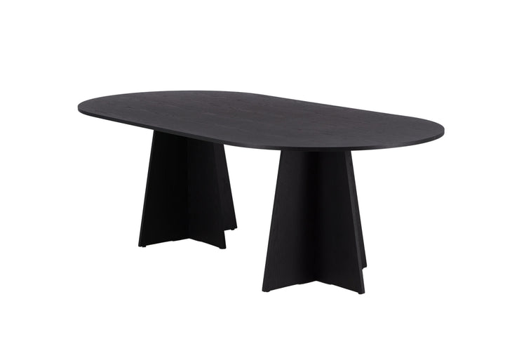 Venture Home Bootcut Oval Dining Table - Black / Black Fanéer
