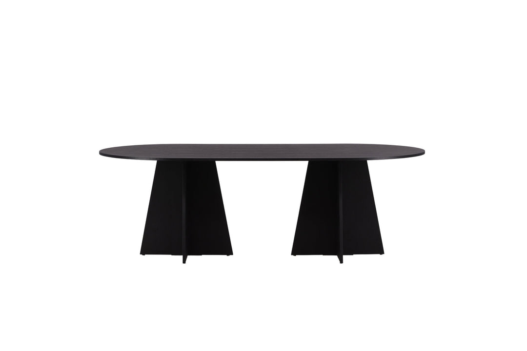 Venture Home Bootcut Oval Dining Table - Black / Black Fanéer