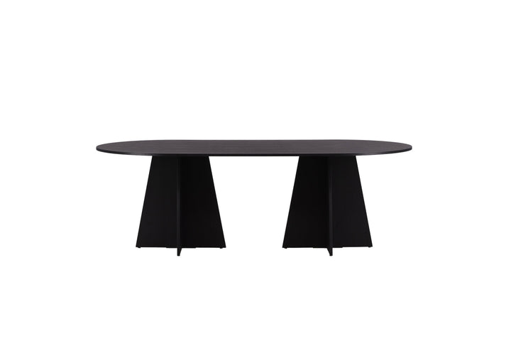 Venture Home Bootcut Oval Dining Table - Black / Black Fanéer