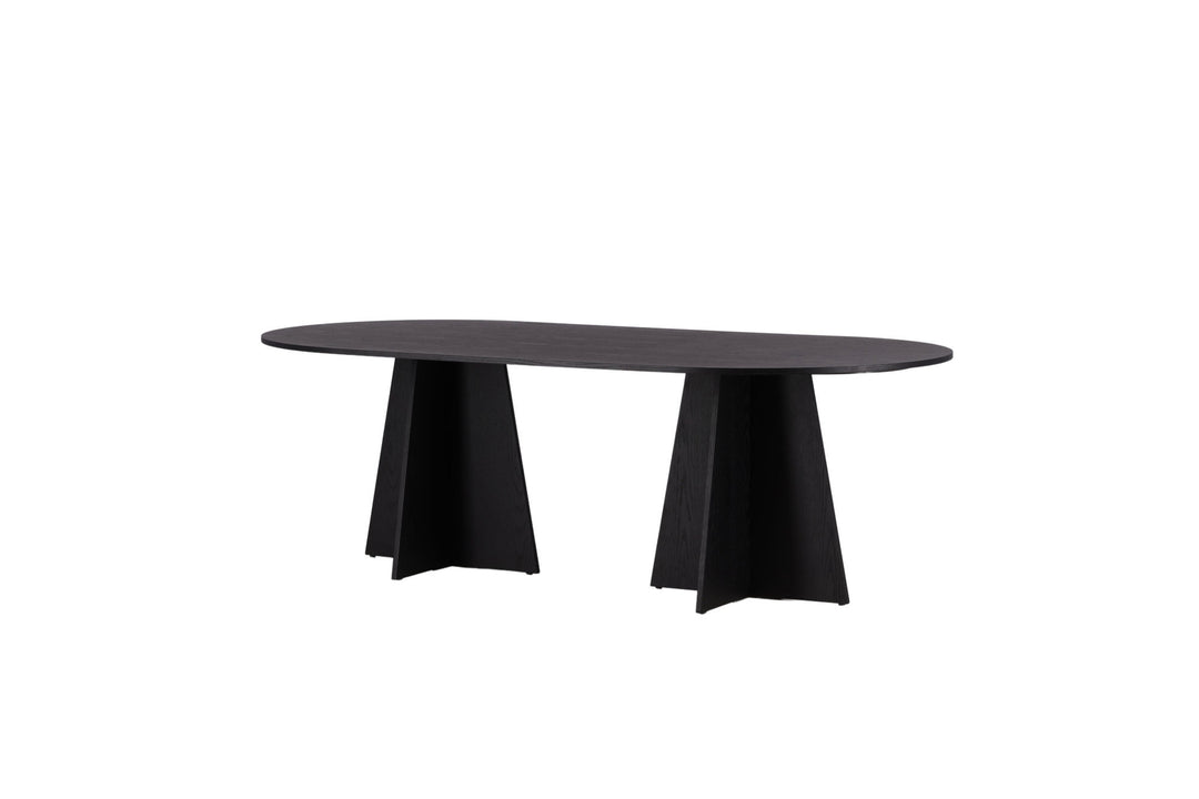 Venture Home Bootcut Oval Dining Table - Black / Black Fanéer