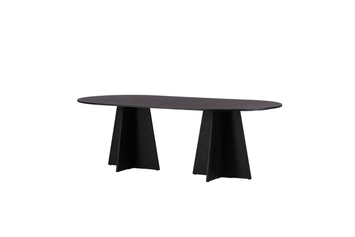 Venture Home Bootcut Oval Dining Table - Black / Black Fanéer