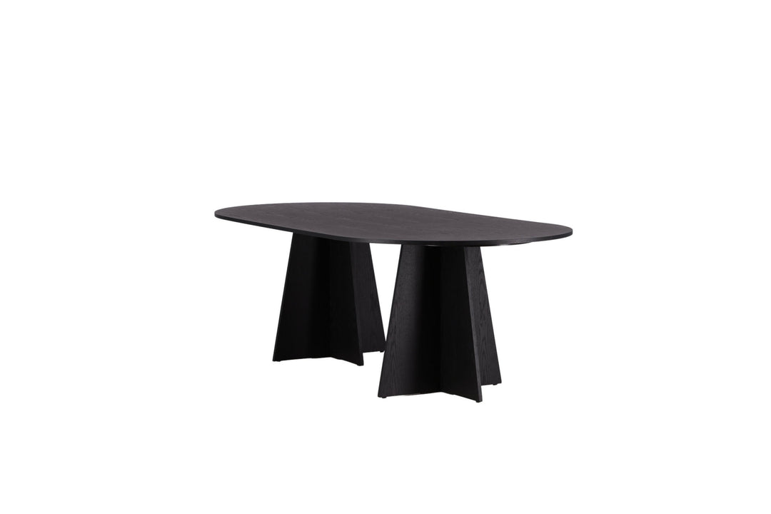 Venture Home Bootcut Oval Dining Table - Black / Black Fanéer