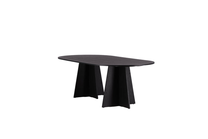 Venture Home Bootcut Oval Dining Table - Black / Black Fanéer