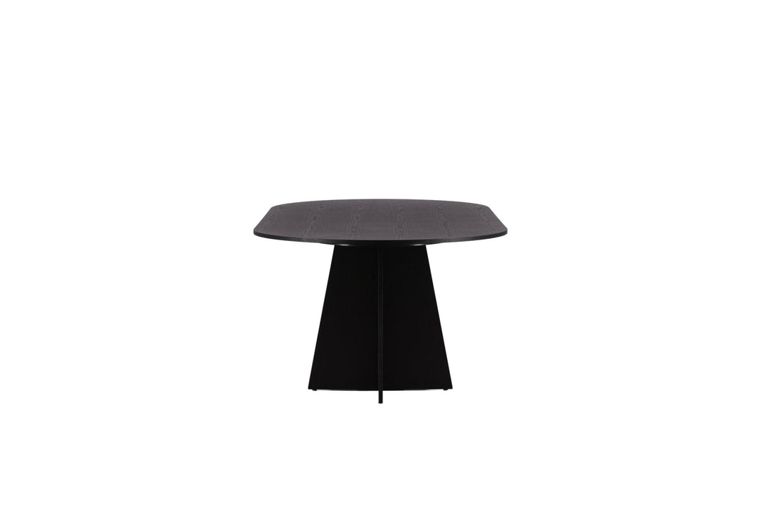 Venture Home Bootcut Oval Dining Table - Black / Black Fanéer