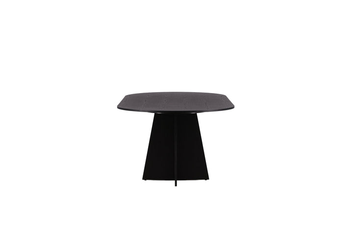 Venture Home Bootcut Oval Dining Table - Black / Black Fanéer