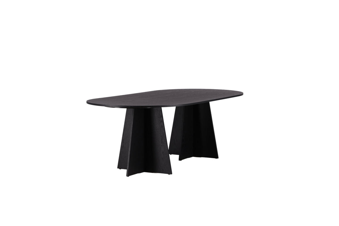 Venture Home Bootcut Oval Dining Table - Black / Black Fanéer