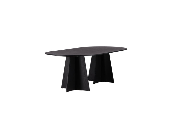 Venture Home Bootcut Oval Dining Table - Black / Black Fanéer