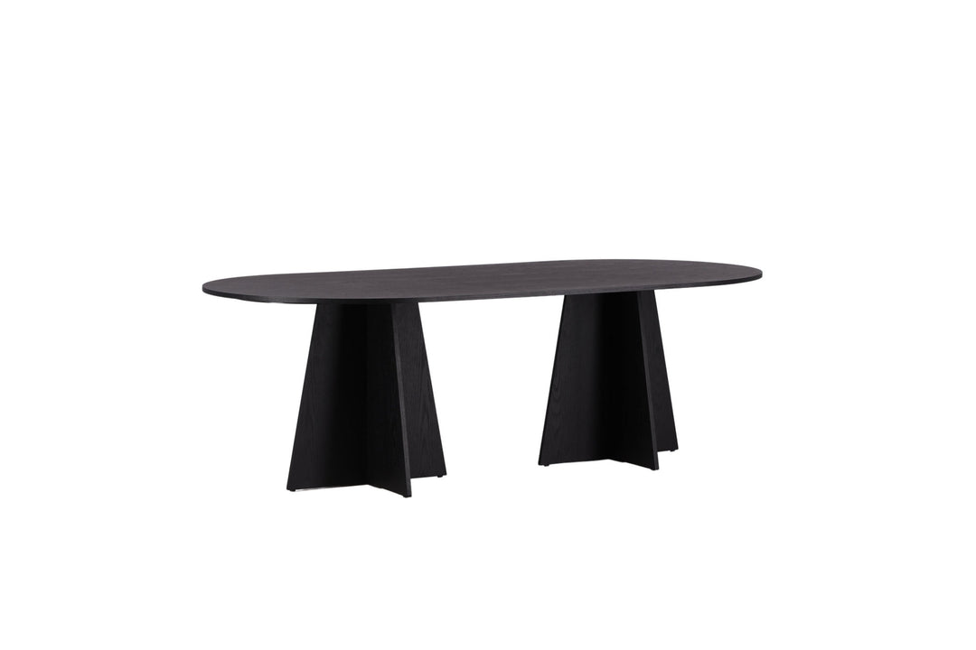 Venture Home Bootcut Oval Dining Table - Black / Black Fanéer