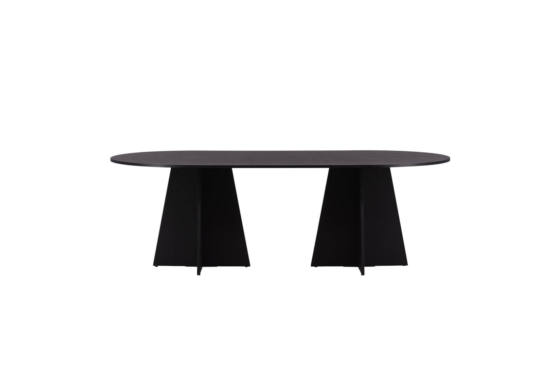 Venture Home Bootcut Oval Dining Table - Black / Black Fanéer