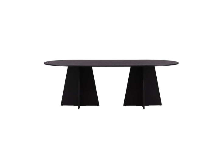 Venture Home Bootcut Oval Dining Table - Black / Black Fanéer