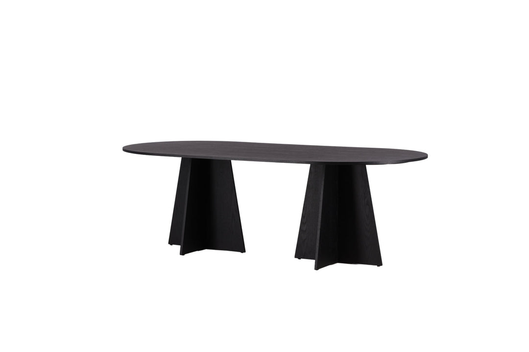 Venture Home Bootcut Oval Dining Table - Black / Black Fanéer