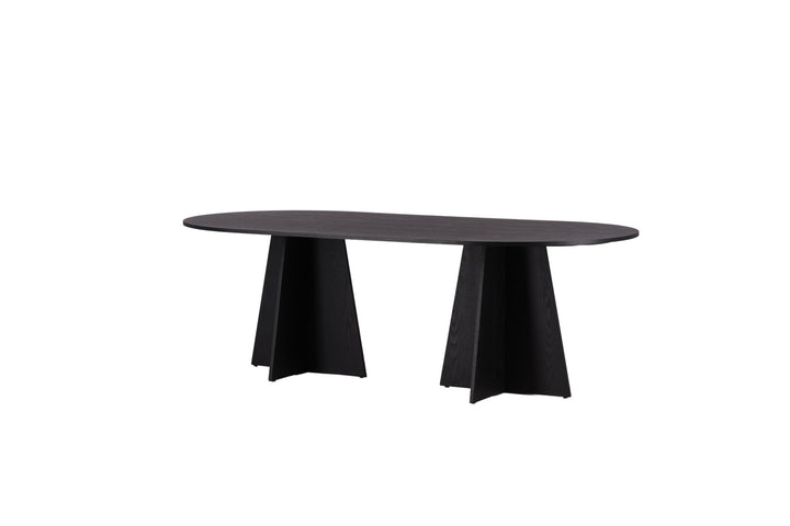Venture Home Bootcut Oval Dining Table - Black / Black Fanéer