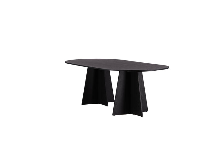 Venture Home Bootcut Oval Dining Table - Black / Black Fanéer