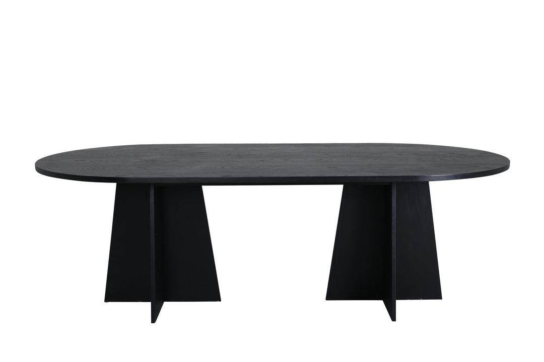 Venture Home Bootcut Oval Dining Table - Black / Black Fanéer