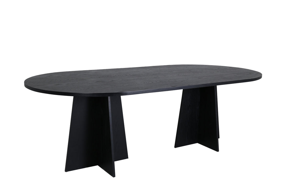 Venture Home Bootcut Oval Dining Table - Black / Black Fanéer