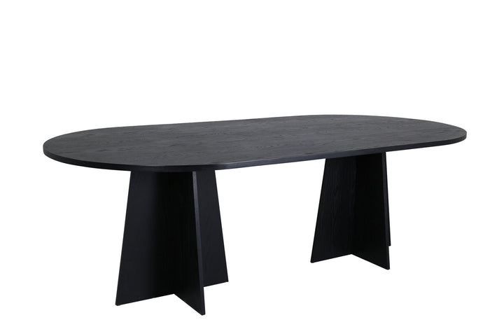 Venture Home Bootcut Oval Dining Table - Black / Black Fanéer