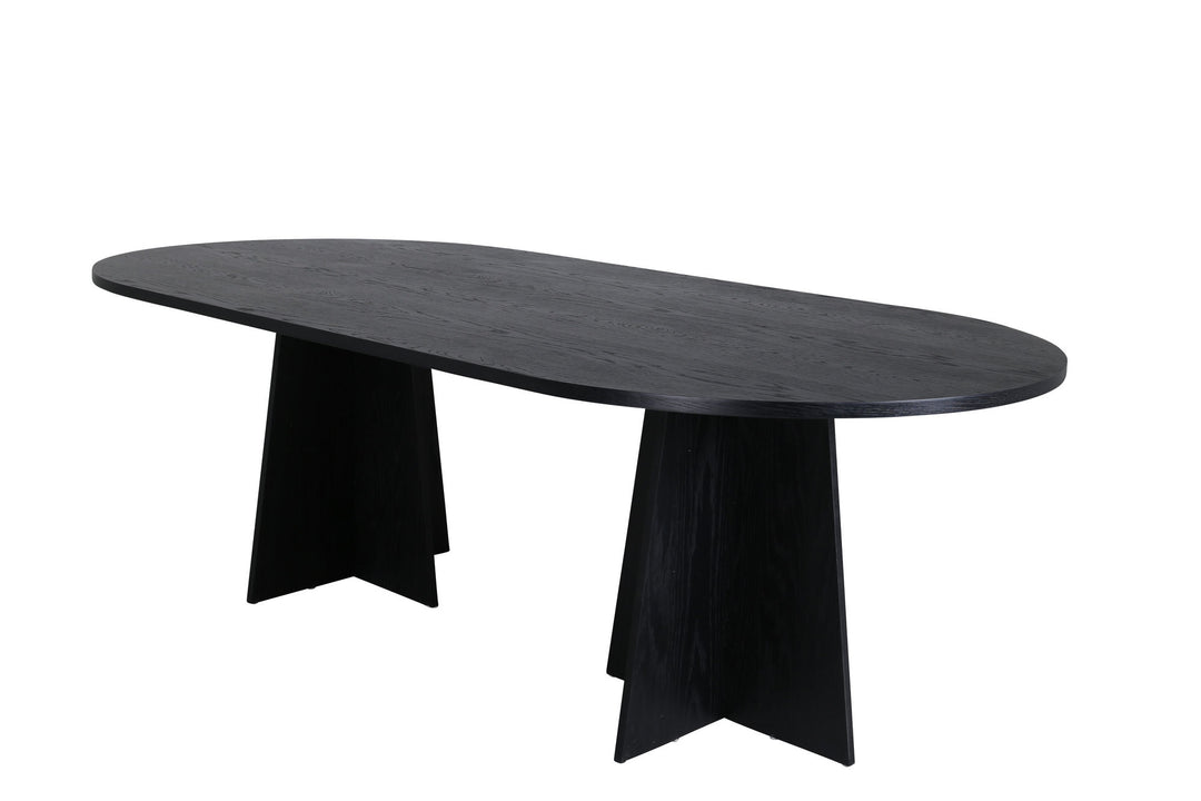 Venture Home Bootcut Oval Dining Table - Black / Black Fanéer