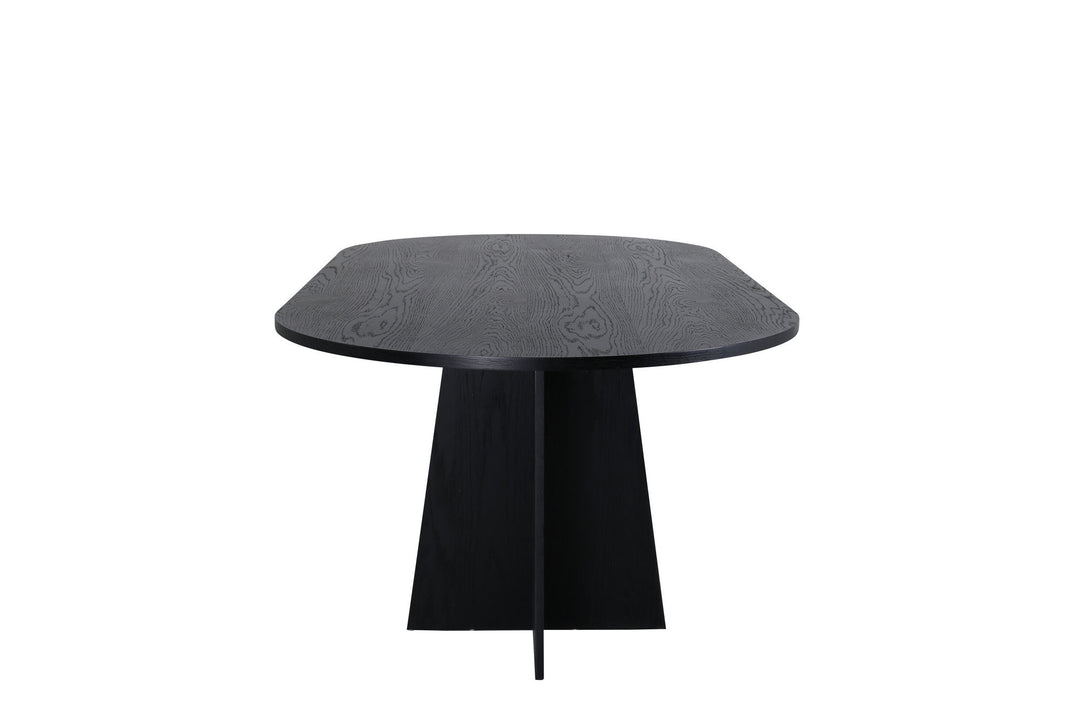 Venture Home Bootcut Oval Dining Table - Black / Black Fanéer