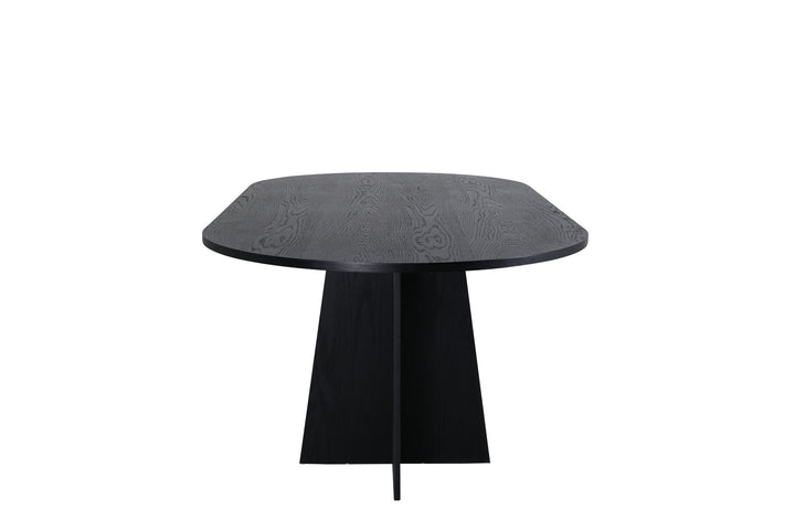 Venture Home Bootcut Oval Dining Table - Black / Black Fanéer