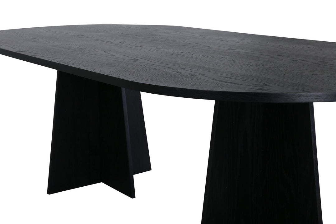 Venture Home Bootcut Oval Dining Table - Black / Black Fanéer