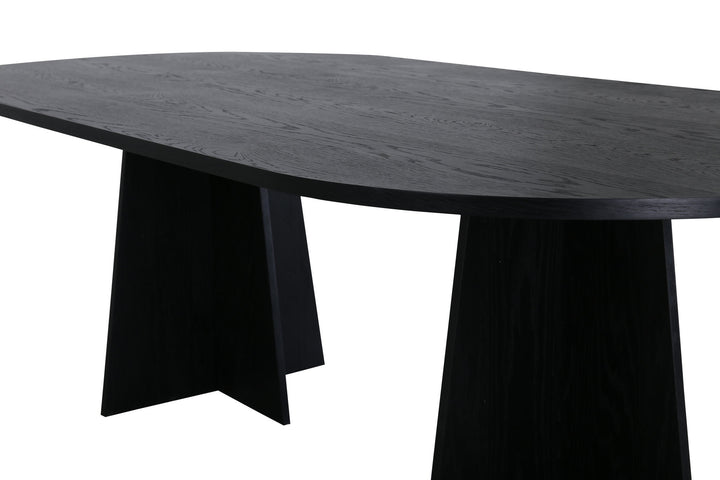 Venture Home Bootcut Oval Dining Table - Black / Black Fanéer