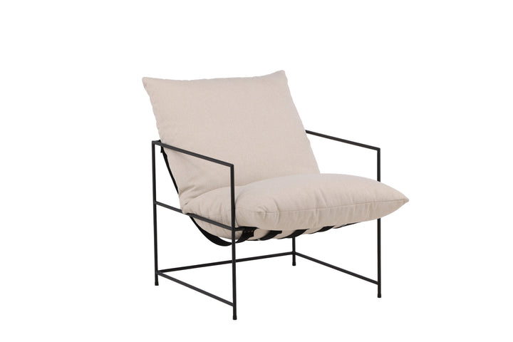 Venture Home Sedalia Single Sofa - Black / White Linen fabric