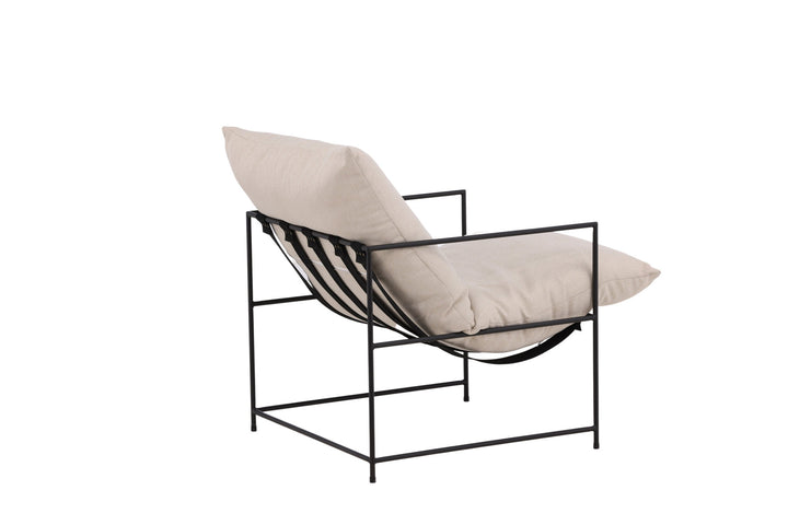 Venture Home Sedalia Single Sofa - Black / White Linen fabric