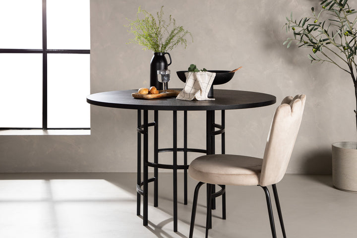 Furniture Fashion Copenhagen Dining Table - Black / Black Veneer