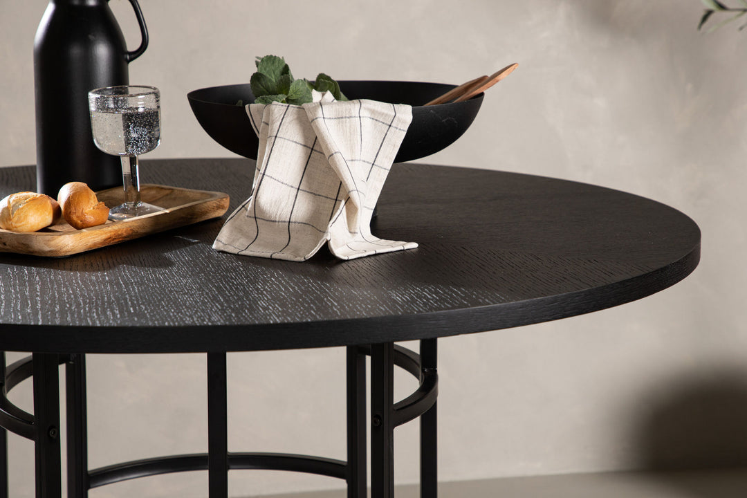 Furniture Fashion Copenhagen Dining Table - Black / Black Veneer