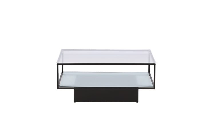 Furniture Fashion Maglehem Sofa Table - Black / Clear glass