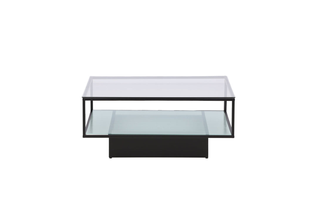 Furniture Fashion Maglehem Sofa Table - Black / Clear glass
