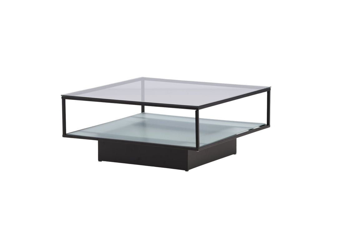 Furniture Fashion Maglehem Sofa Table - Black / Clear glass