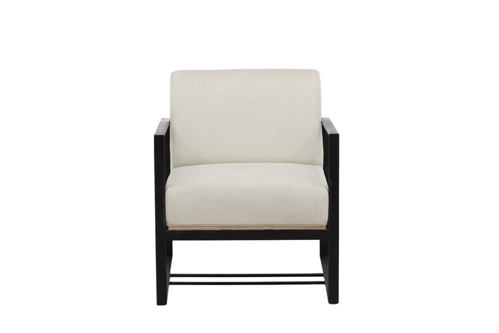 Venture Home Kansas Single Sofa - Black / Offwhite Linen