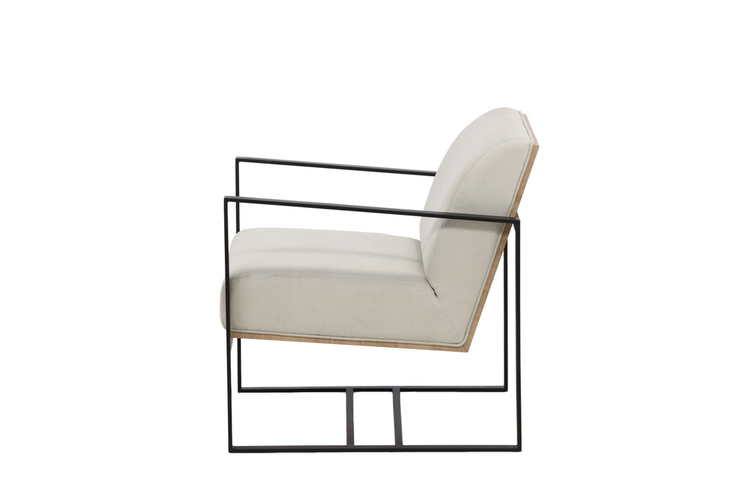 Venture Home Kansas Single Sofa - Black / Offwhite Linen
