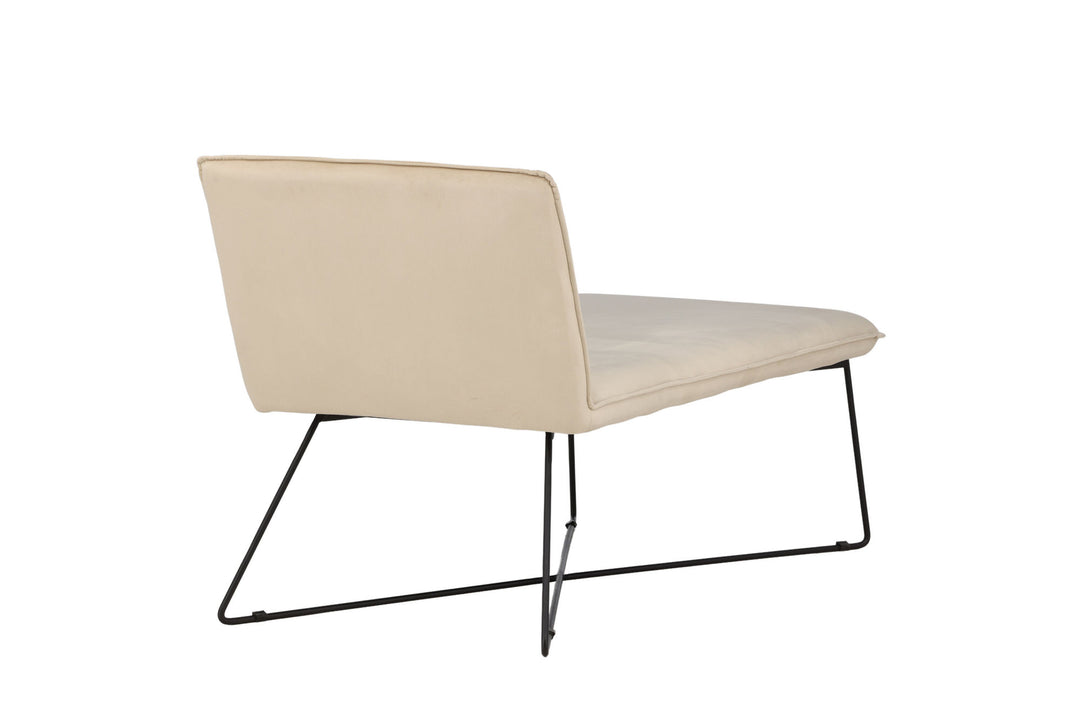Venture Home X-lounge Daybed - Black / Beige Velvet