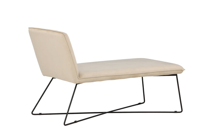 Venture Home X-lounge Daybed - Black / Beige Velvet