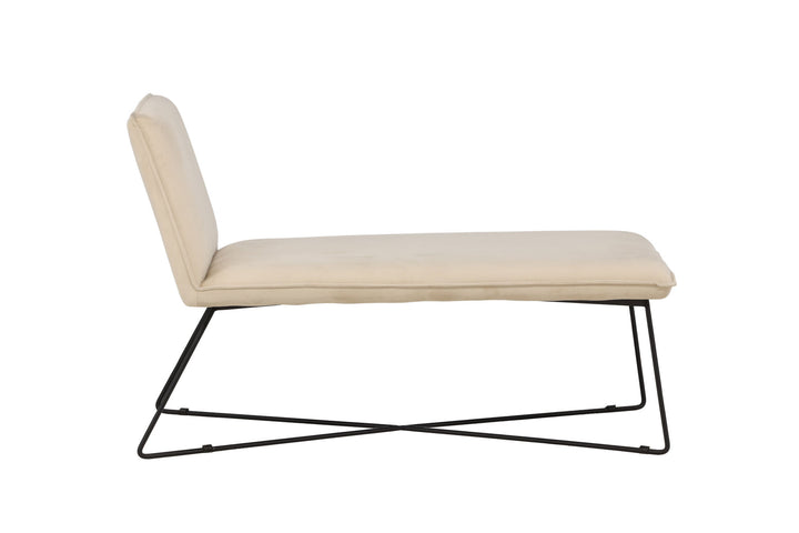Venture Home X-lounge Daybed - Black / Beige Velvet
