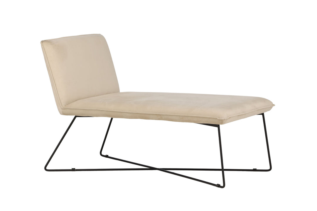 Venture Home X-lounge Daybed - Black / Beige Velvet