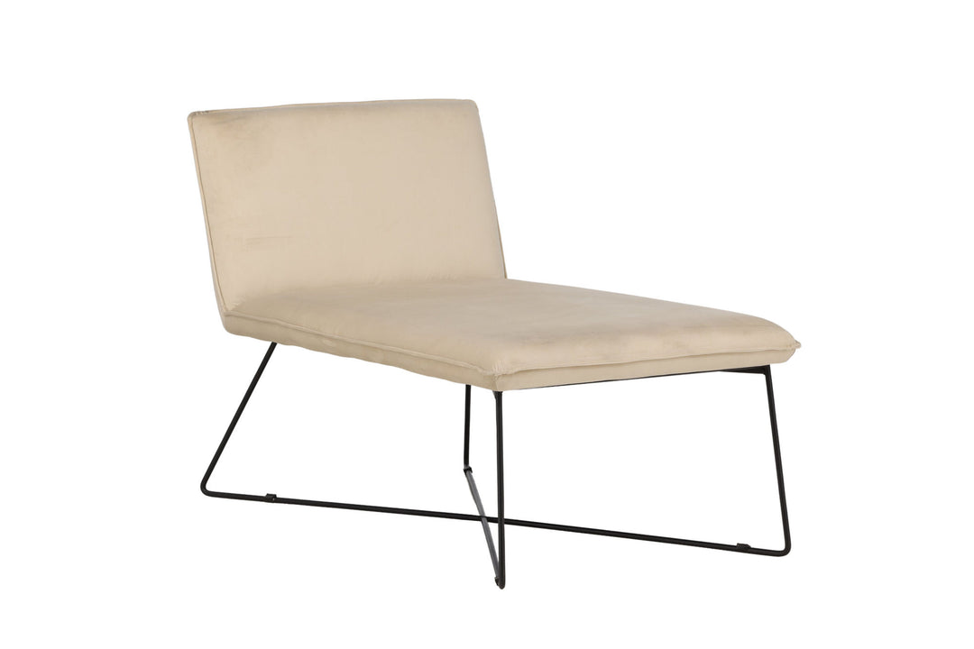 Venture Home X-lounge Daybed - Black / Beige Velvet
