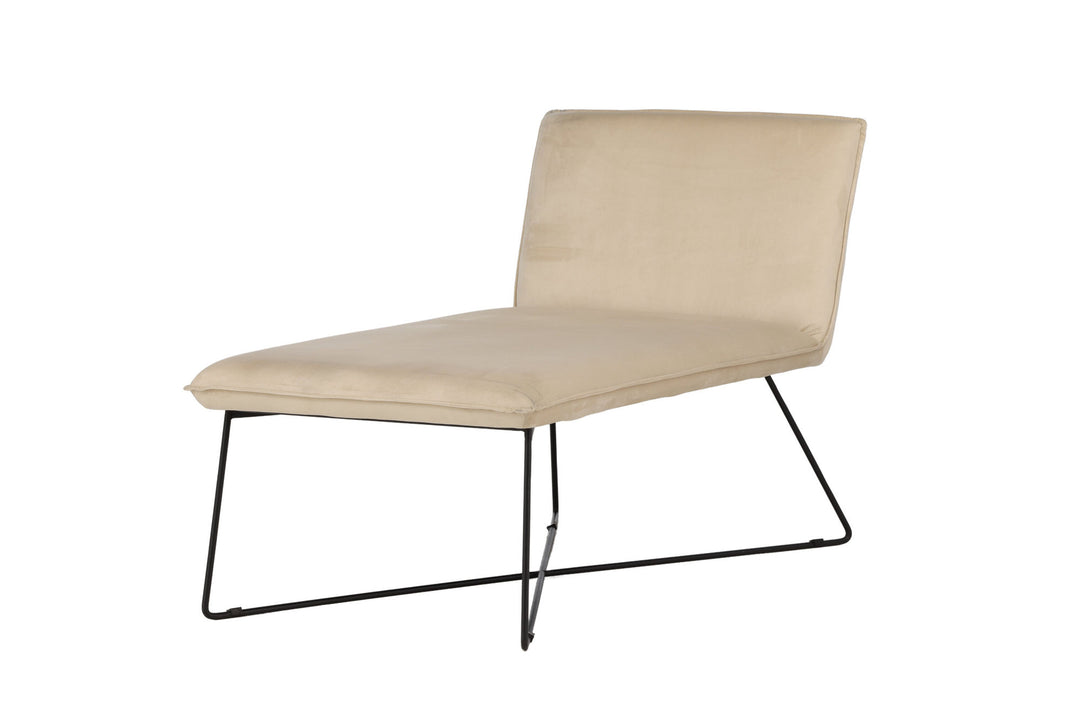 Venture Home X-lounge Daybed - Black / Beige Velvet