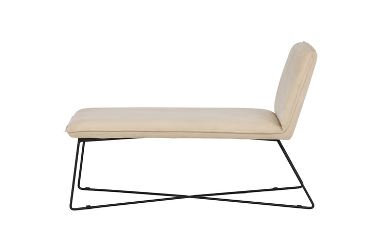 Venture Home X-lounge Daybed - Black / Beige Velvet
