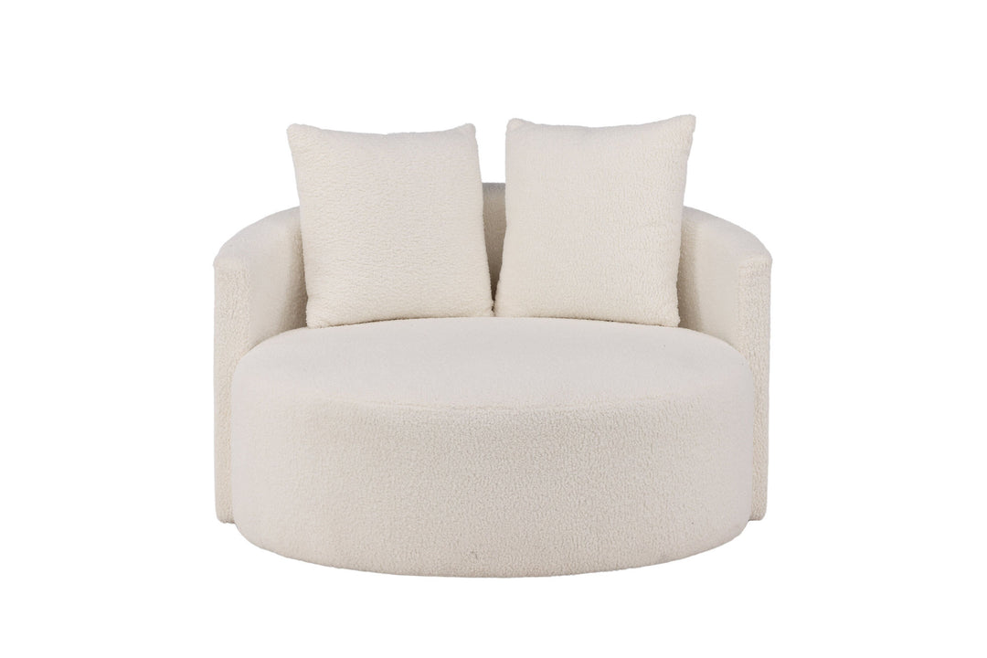 Venture Home Kelso Sofa - Wood / White Teddy
