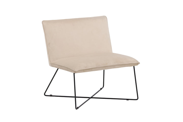 Venture Home X-lounge Single Sofa - Black / Off White Velvet