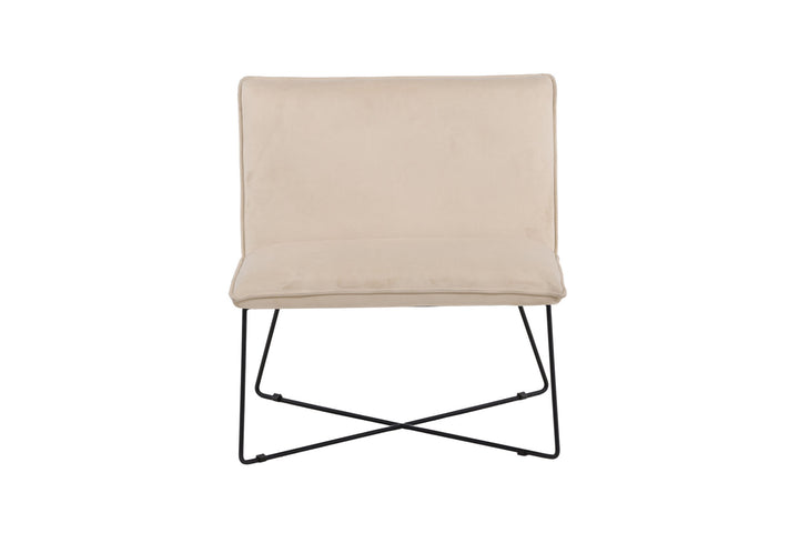 Venture Home X-lounge Single Sofa - Black / Off White Velvet