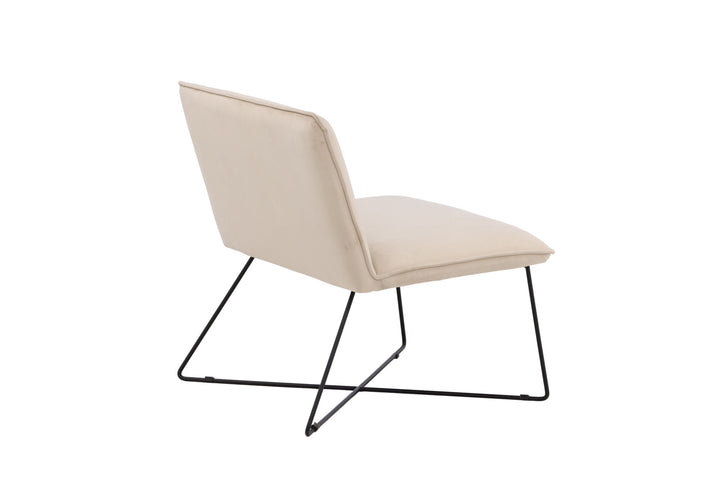Venture Home X-lounge Single Sofa - Black / Off White Velvet